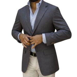 Burberry Relaxed 3-Button Sport Coat Blazer Jacket Gray Altered Sleeves 41L 41 L